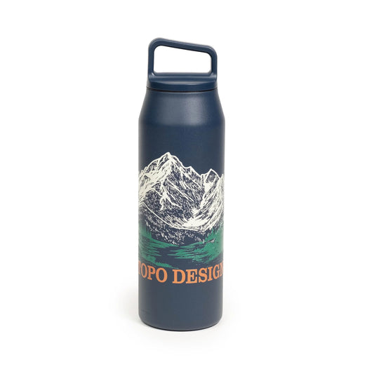 Topo Designs x MiiR Wide Mouth Water Bottle - 32 oz in "Tidal Blue"