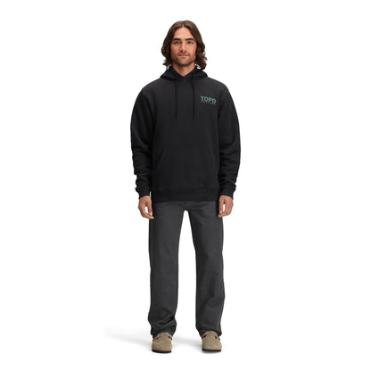 Front model shot of Topo Designs Dirt 5-Pocket Pants - Men's in "Asphalt"
