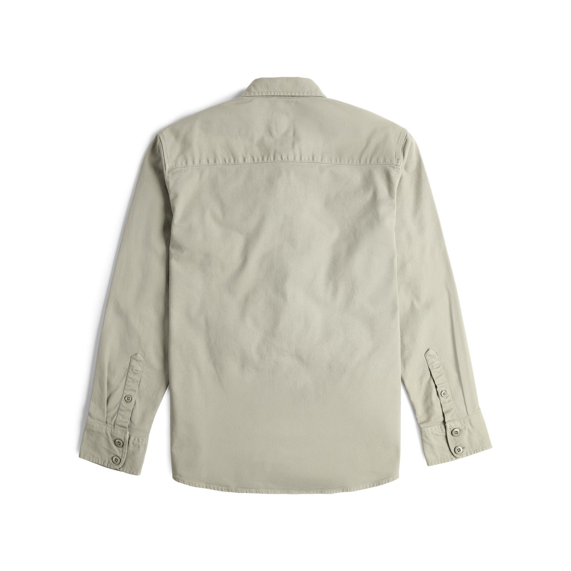 Back View of Topo Designs Dirt Overshirt - Men's in "Dried Sage"