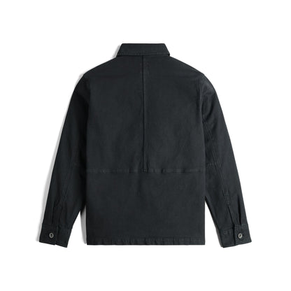 Back View of Topo Designs Dirt Utility Jacket - Men's in "Black"