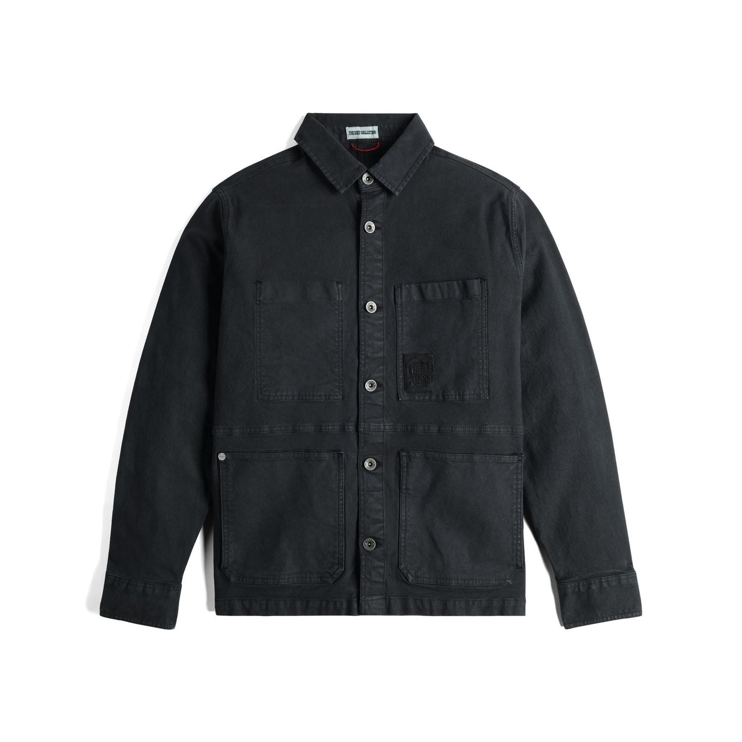 Front View of Topo Designs Dirt Utility Jacket - Men's in "Black"