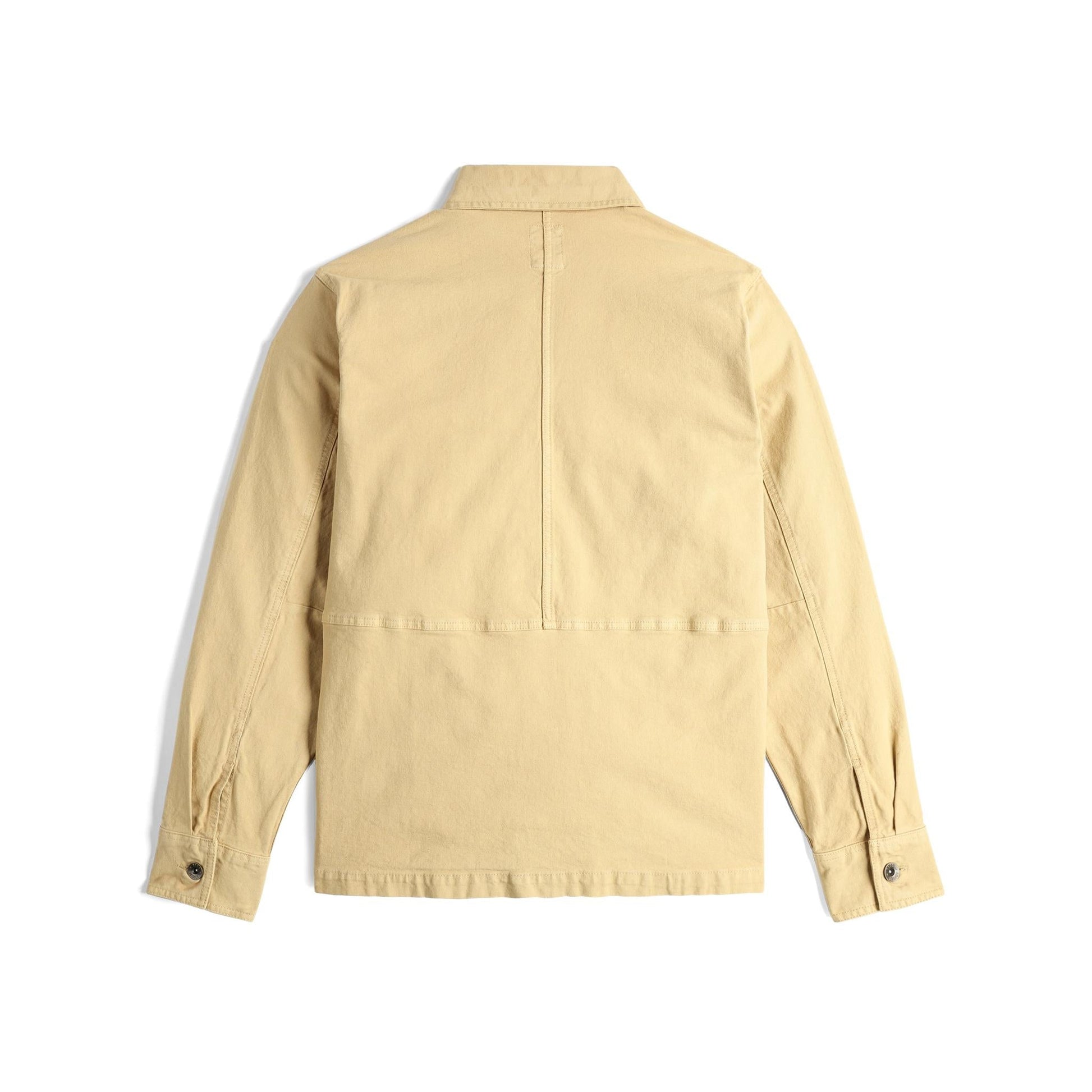 Back View of Topo Designs Dirt Utility Jacket - Men's in "Sahara"