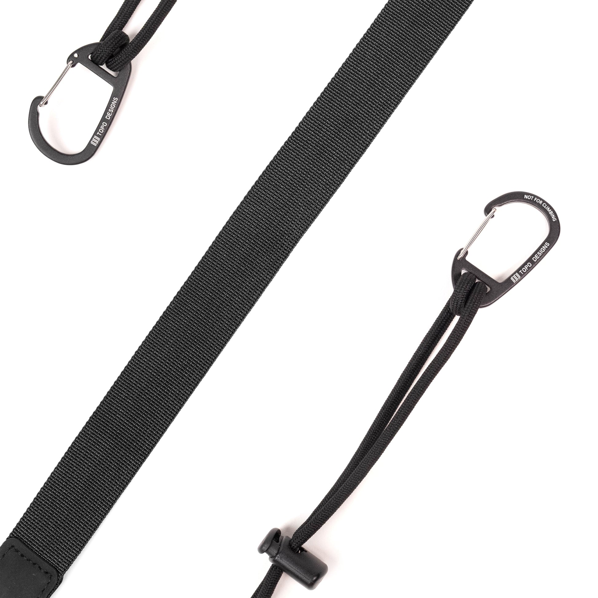 General Detail Shot of Carabiner Shoulder Strap in "Black"