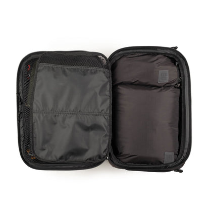 Interior view of main compartment of Global Travel Duffel in "Black".