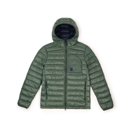 Front View of Topo Designs Townie Puffer Jacket - Men's in "Forest"