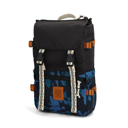 Front View of Topo Designs Rover Pack Classic in "Black / Tectonic"