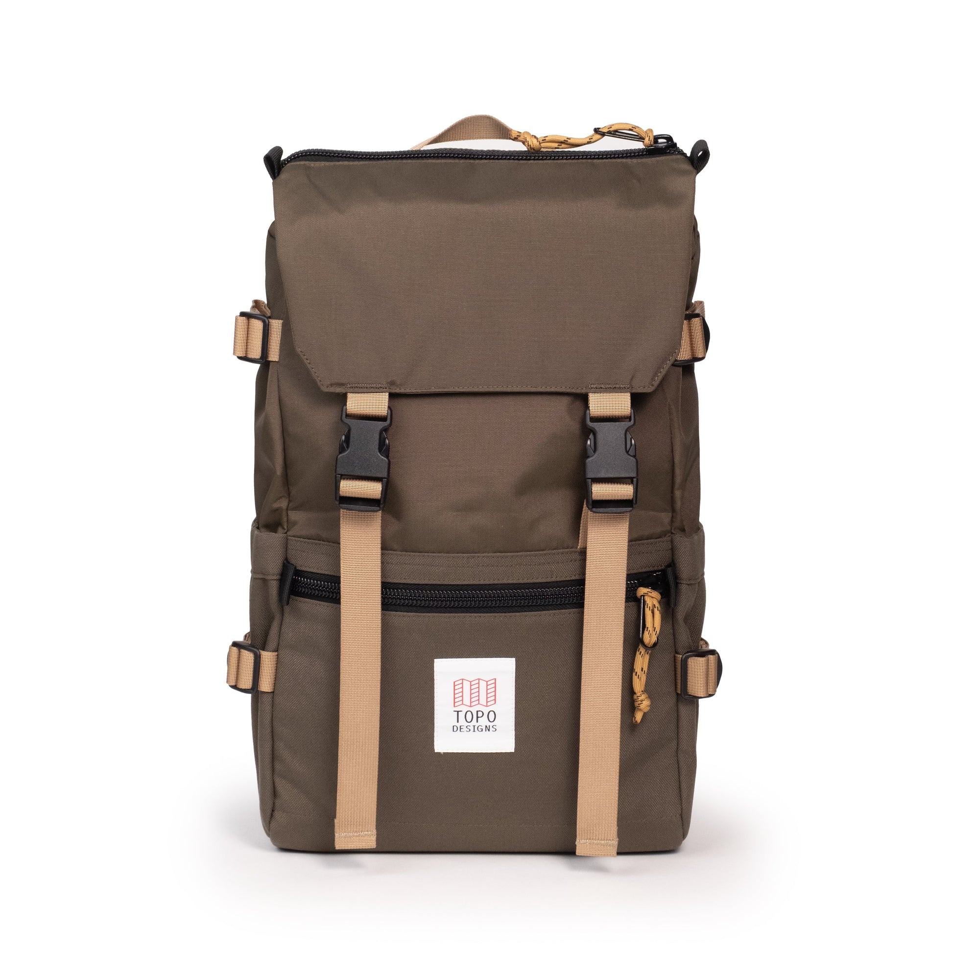 Front View of Topo Designs Rover Pack Classic in "Woodland"