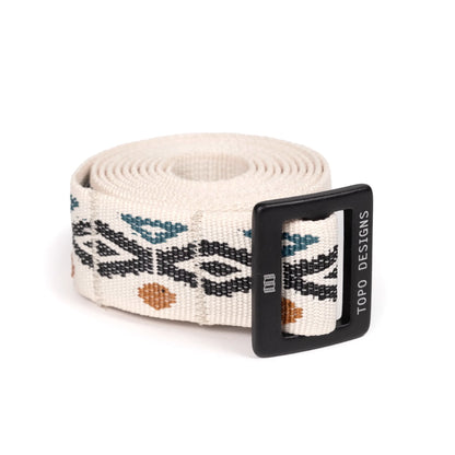 Topo Designs Slim Web Belt in "Bone White"