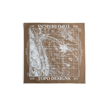 Topo Designs x Pine Printshop Bandana in "Fort Collins Sand"