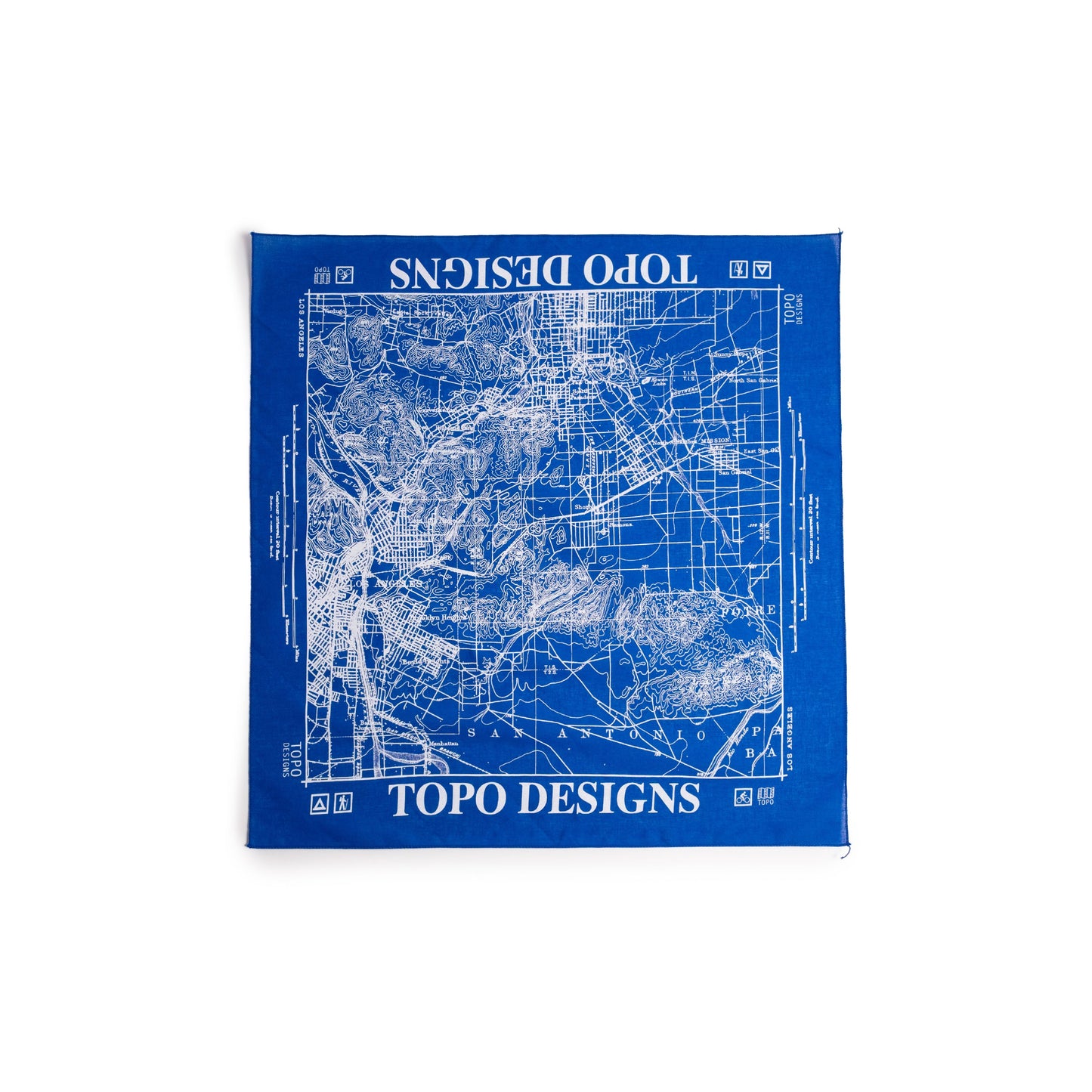 Topo Designs x Pine Printshop Bandana in "Los Angeles Royal Blue"