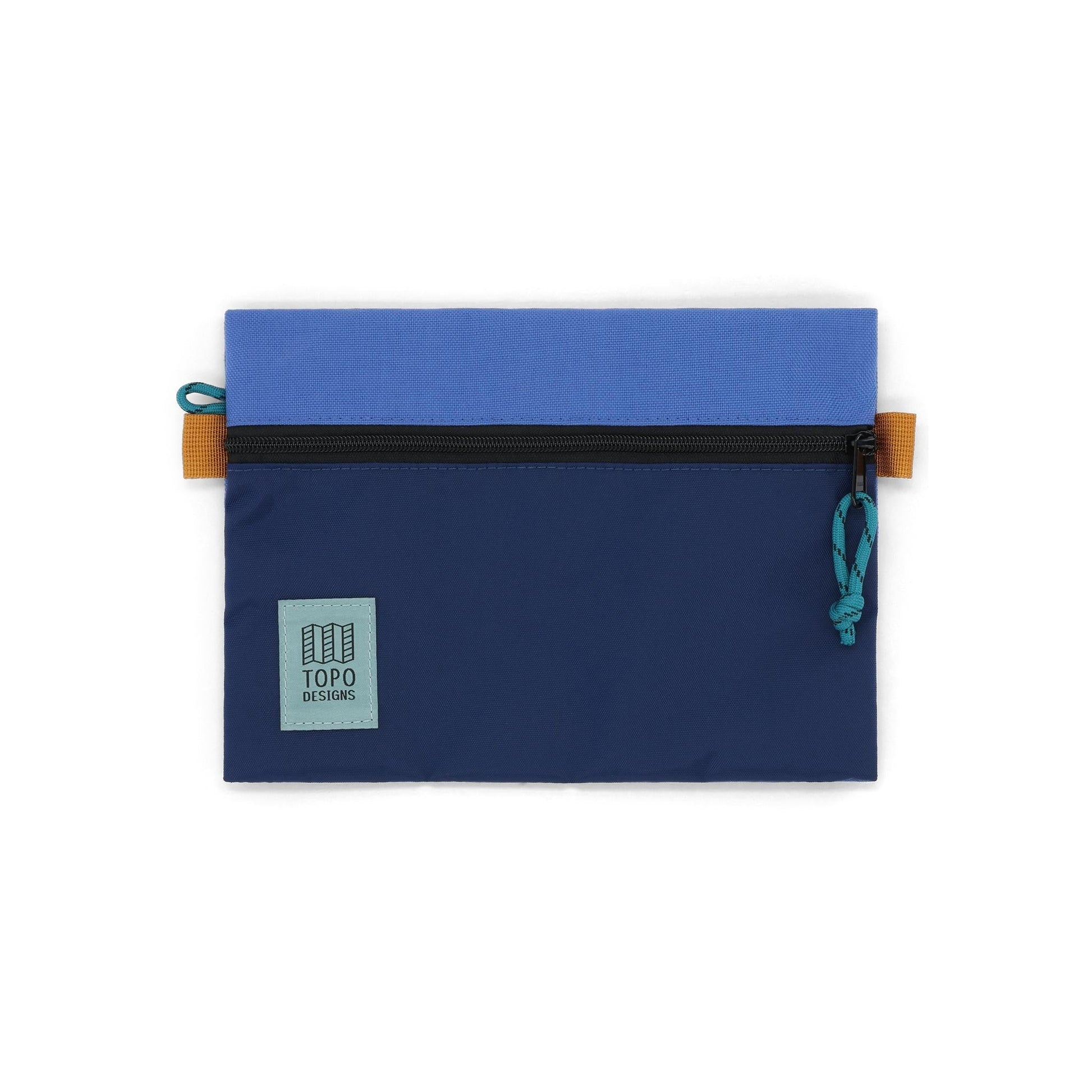 Front View of Topo Designs Accessory Bag "Medium" in "Cobalt / Midnight"
