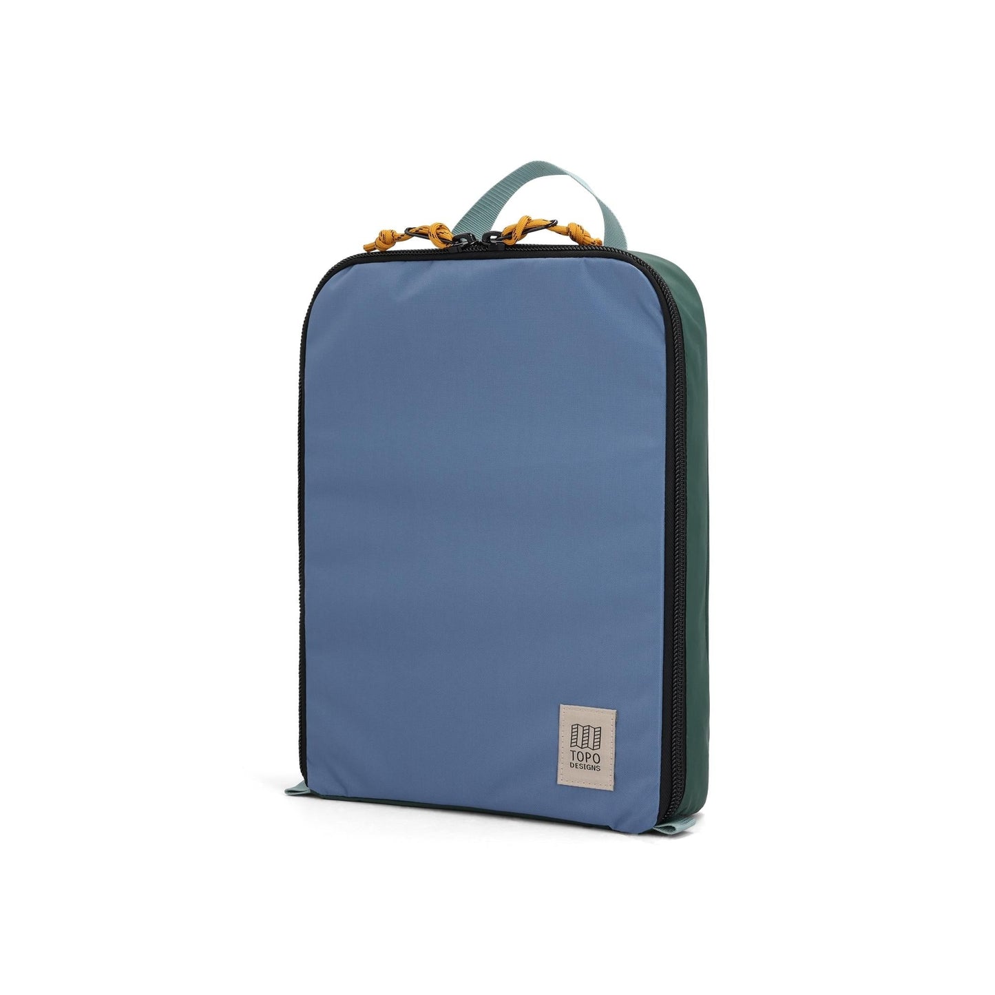 Front View of Topo Designs Pack Bag 10L in "Stone Blue / Forest"