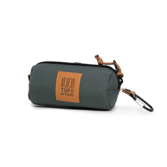 Front Quarter View of Topo Designs Burrito Bag in "Forest / Woodland"