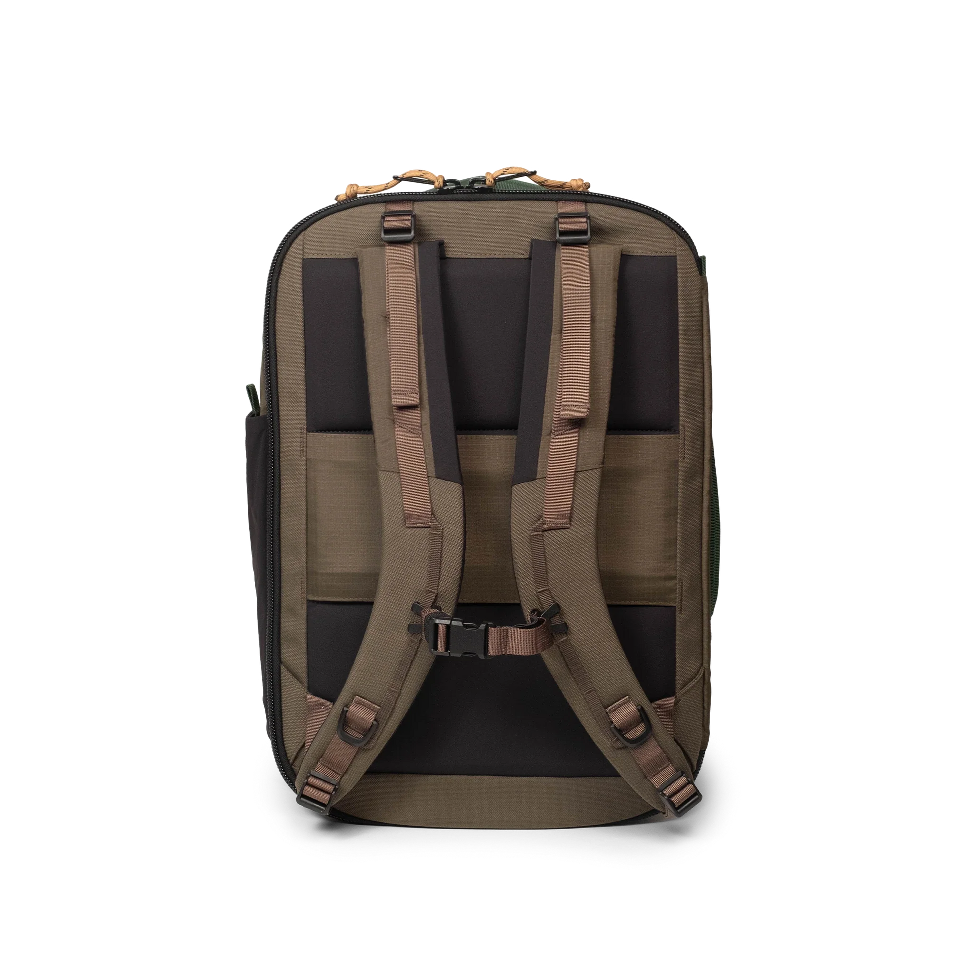 Back View of Topo Designs Global Travel Backpack in "Woodland / Forest"