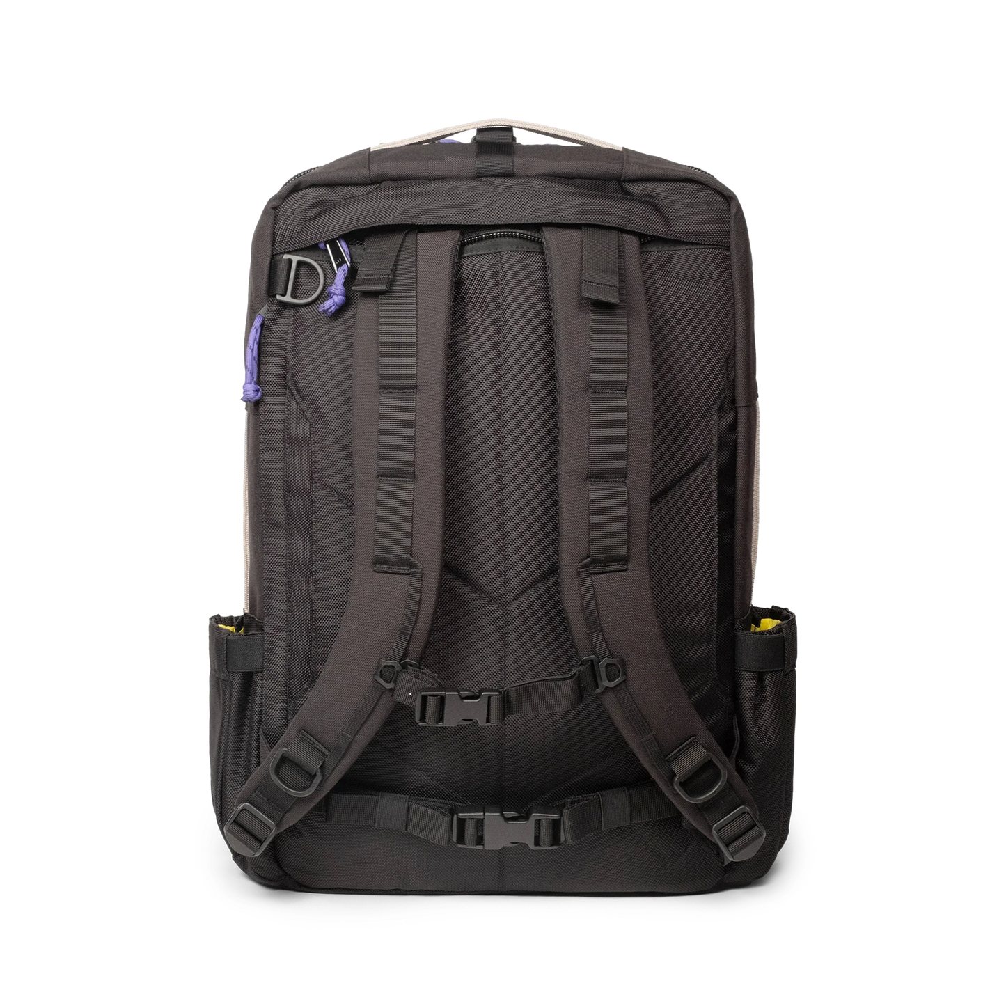 Topo Designs Global Travel Bag 30L Durable Carry On Convertible Laptop Travel Backpack in "Classic Blue / Bone White".