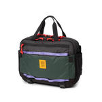 Quarter View of Topo Designs Mountain Cross Bag in "Grid / Very Peri"