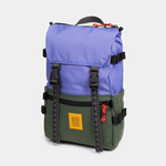 Front View of Topo Designs Rover Pack Classic in "Very Peri / Forest"