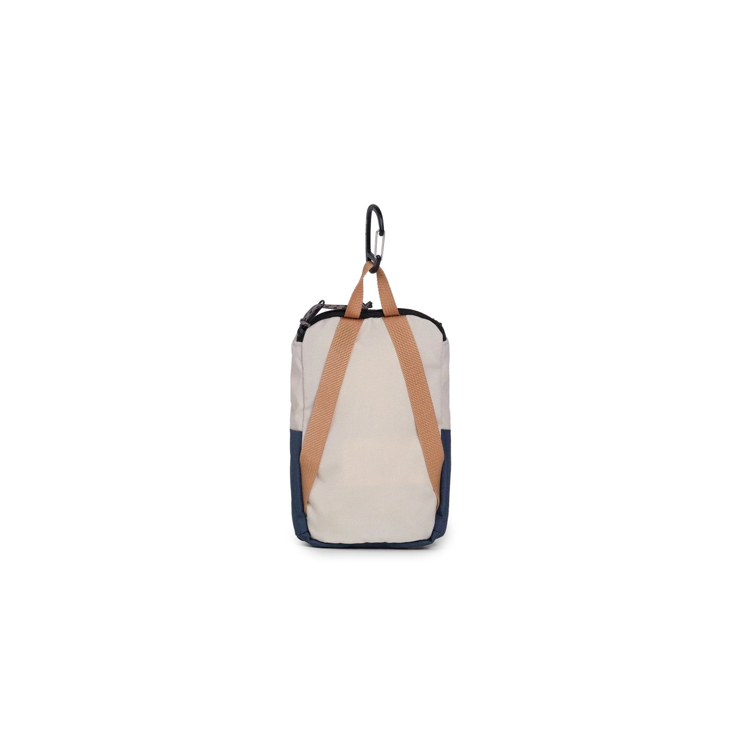Back View of Topo Designs Rover Pack Micro in "Bone White / Pond Blue"