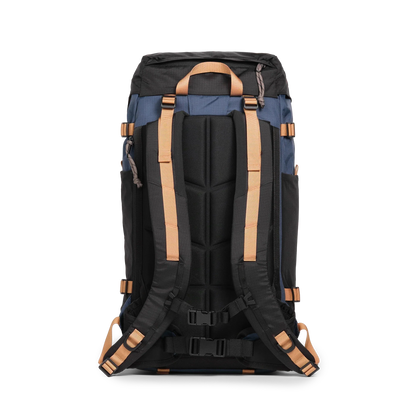 Back View of Topo Designs Rover Trail Pack 22L in "Bone White / Pond Blue"