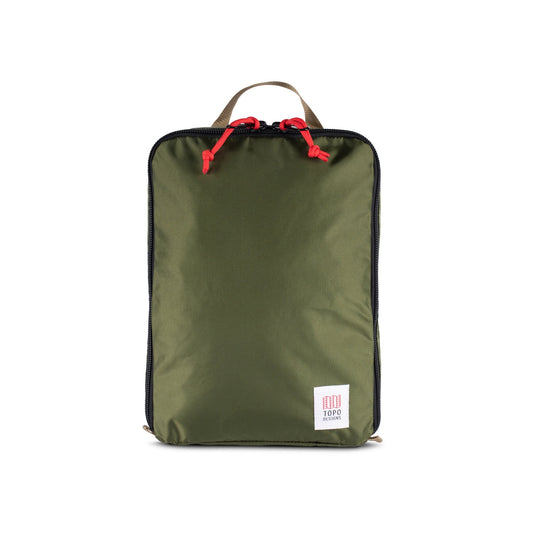 Topo Designs Pack Bag 10L travel packing cube in "Olive" Green.