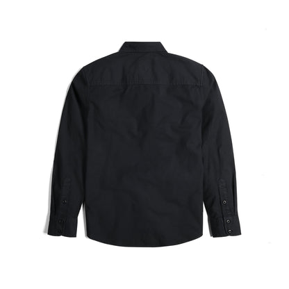 Back View of Topo Designs Dirt Desert Shirt - Men's in "Black"