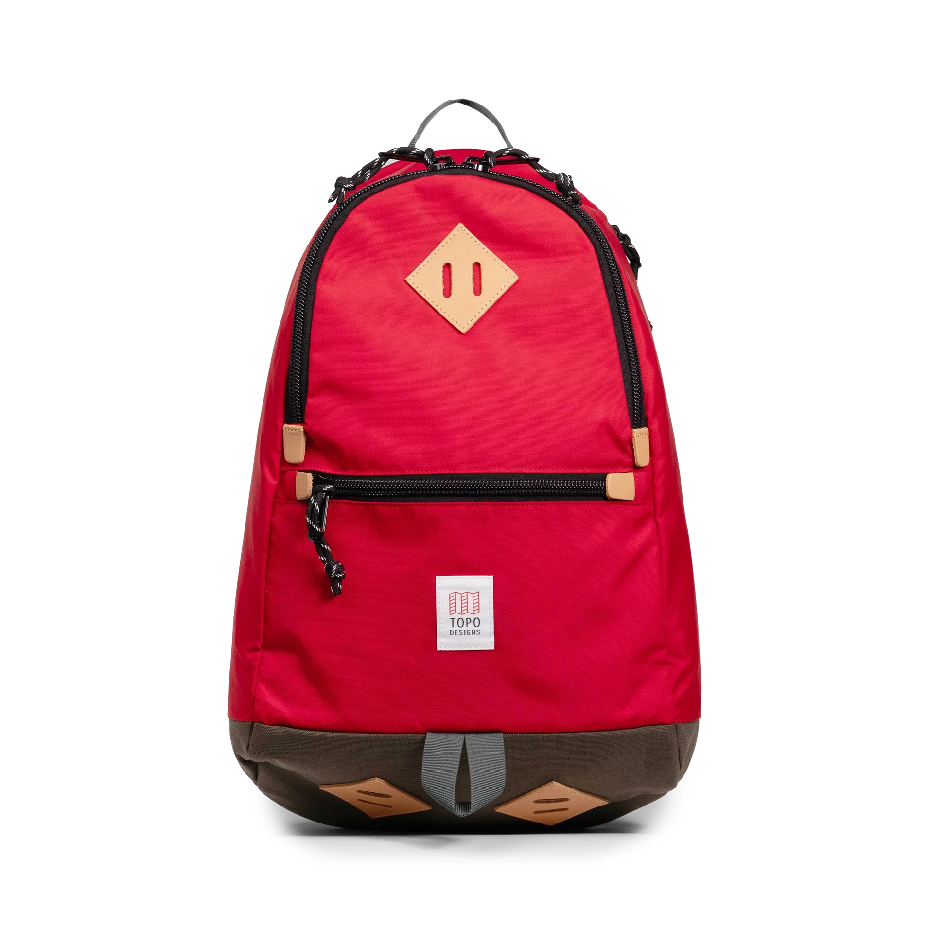 Front view of Topo Designs Classic Teardrop Backpack in "Salsa"