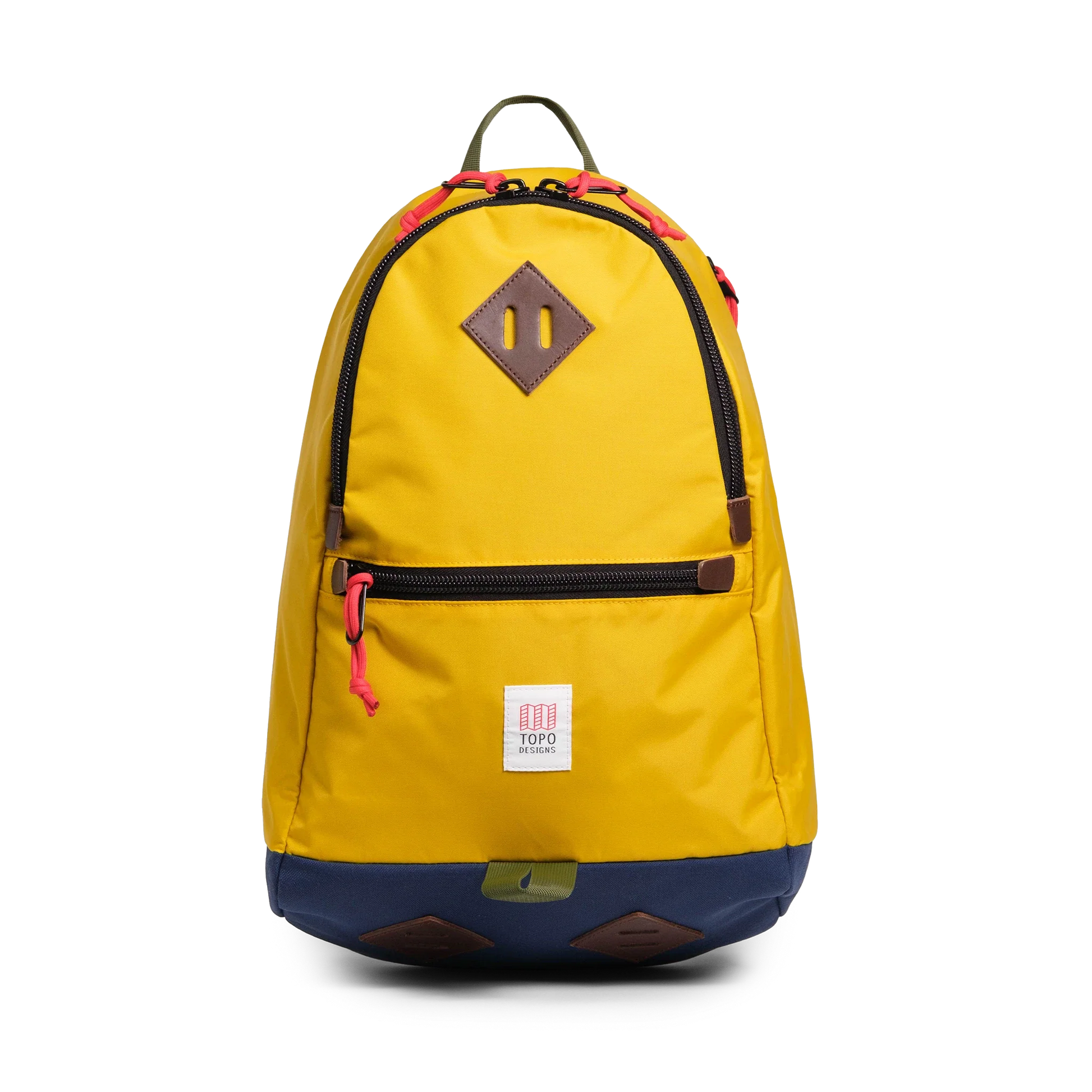 Front view of Topo Designs Classic Teardrop Backpack in "Sunset / Midnight"