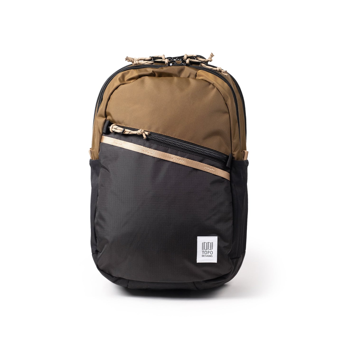 Front View of Topo Designs Commuter Backpack in "Desert Palm / Elmwood"