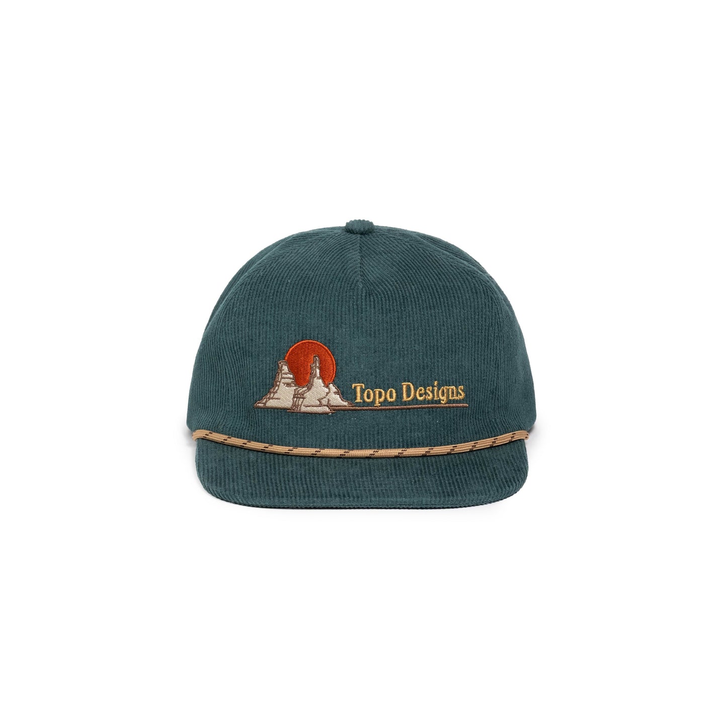 Front white background image of Corduroy Trucker Hat - Oasis in "Forest"