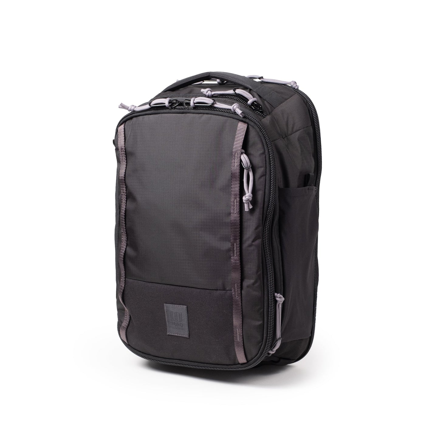 Front View of Topo Designs Global Travel Backpack in "Black / Black"