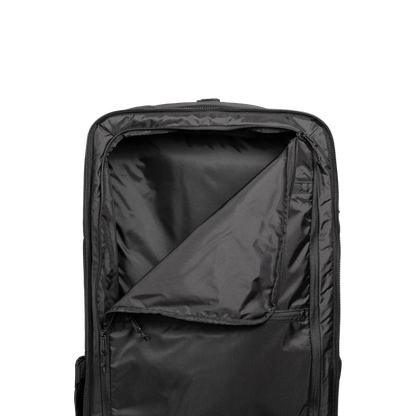 General interior shot of Topo Designs Global Travel Bag 40L in "Black / Black"