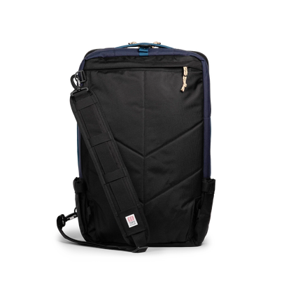 Back view of Topo Designs Global Travel Bag 40L in "Navy / Sahara"