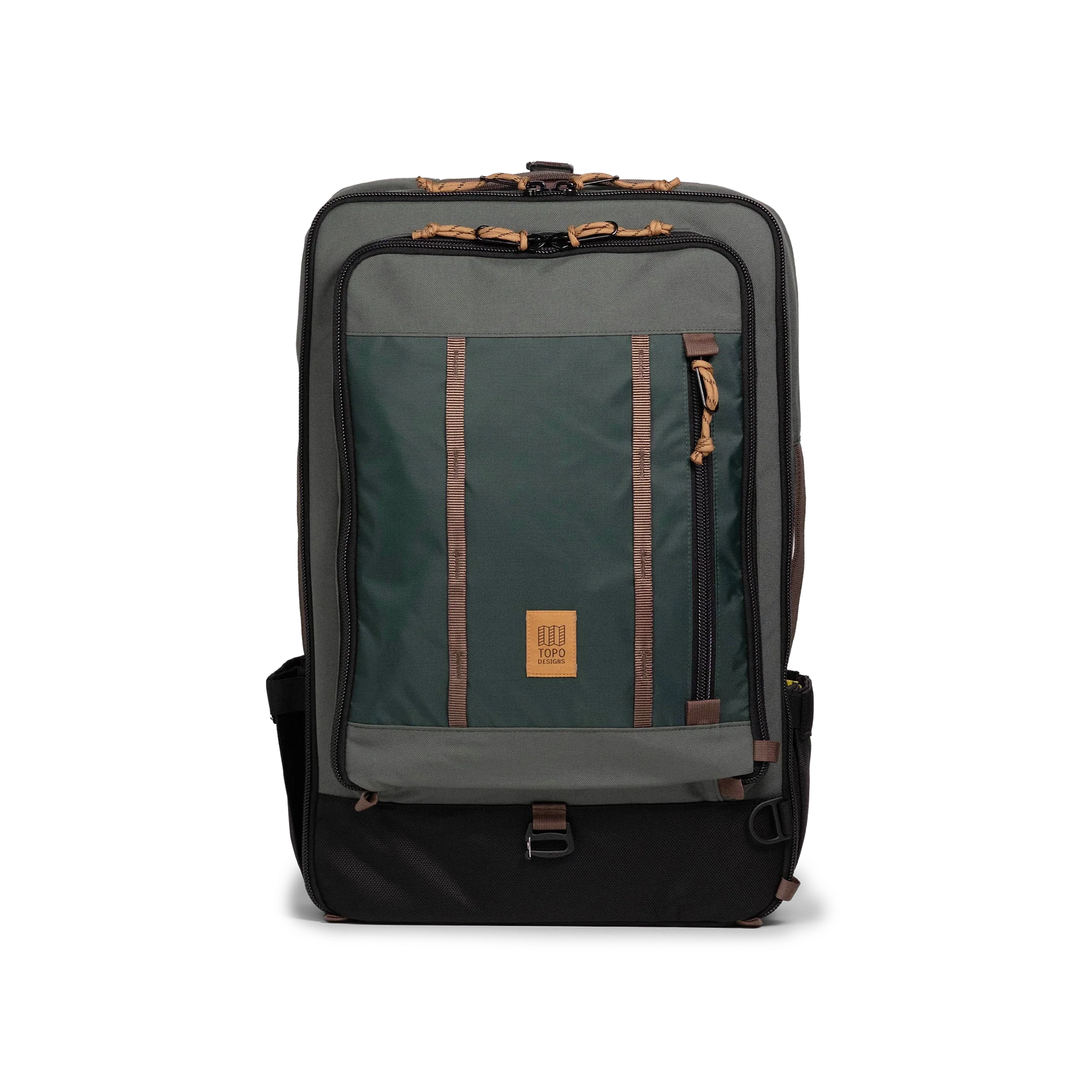 Front view of Topo Designs Global Travel Bag 40L in "Woodland / Forest"