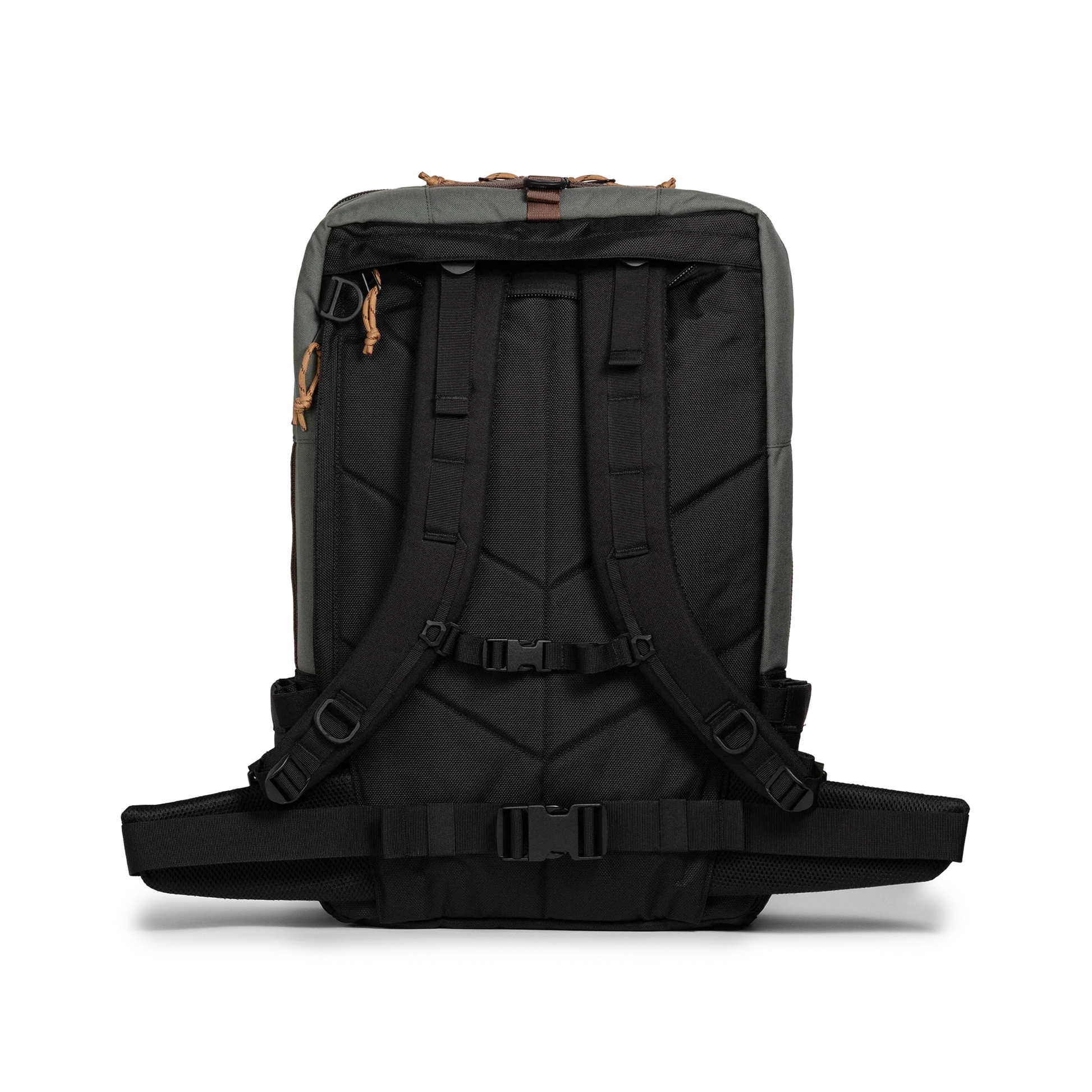 Back view of Topo Designs Global Travel Bag 40L in "Woodland / Forest"