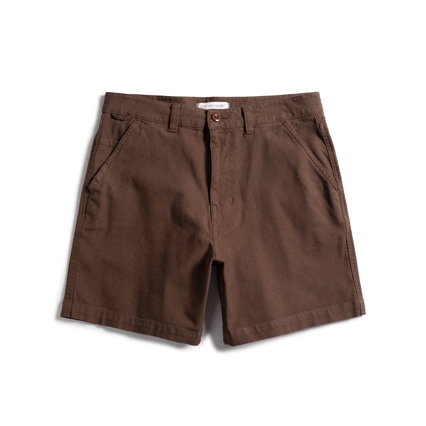 Front white background image of Topo Designs Utility Shorts - Men's in "Desert Palm"
