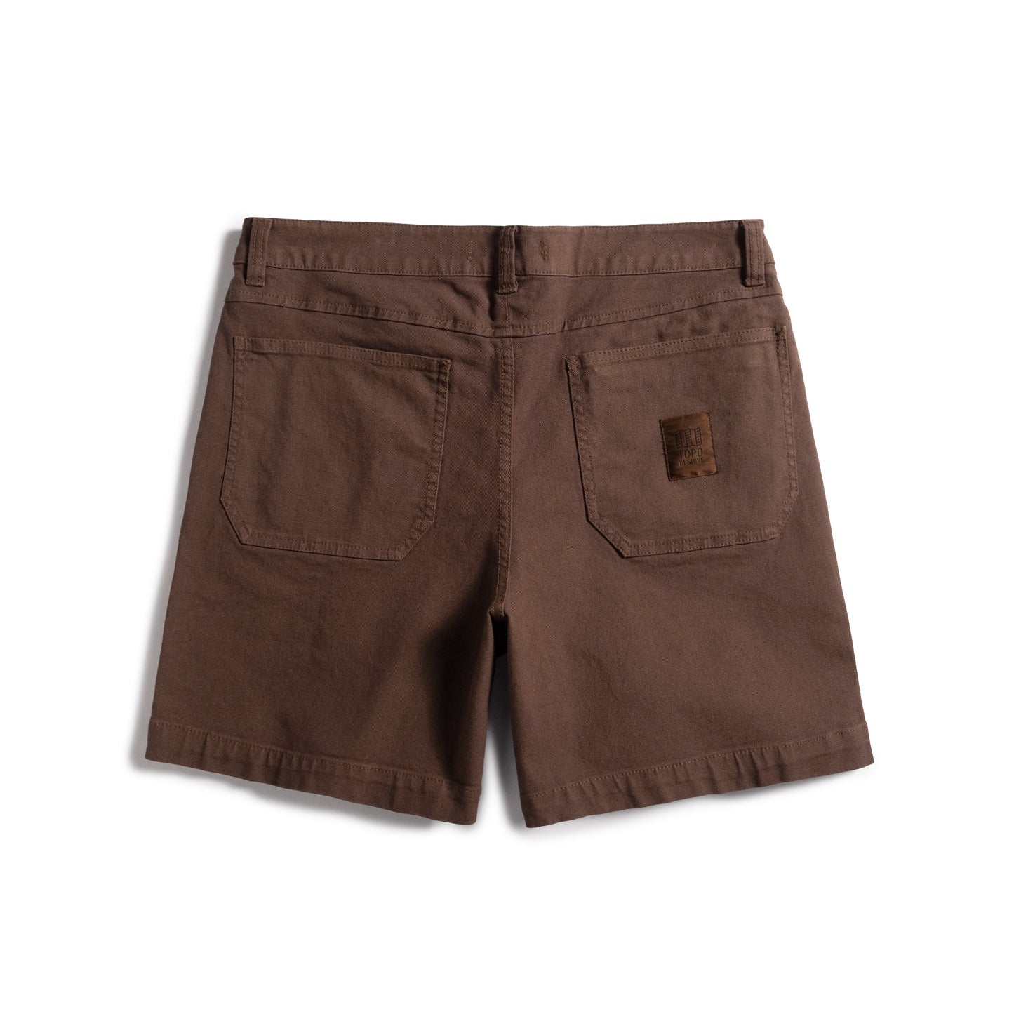 Back white background image of Topo Designs Utility Shorts - Men's in "Desert Palm"