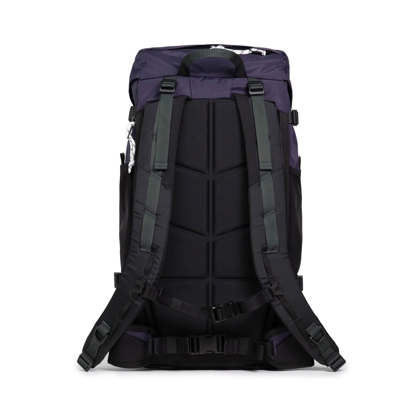 Back View of Topo Designs Rover Trail Pack 22L in "Nightshade / Grid"