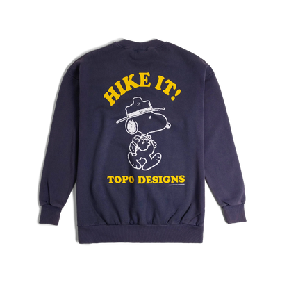 General back image of Topo Designs x TSPTR Hike It Crew in "Navy"
