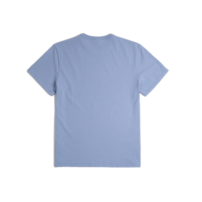 General back image of Topo Designs x TSPTR Puffy Coat Tee in "Sky Blue"
