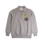 General front image of Topo Designs x TSPTR Woodstock 1/4 Zip in "Grey Marl"