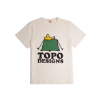 General front image of Topo Designs x TSPTR Tent Tee in "White"