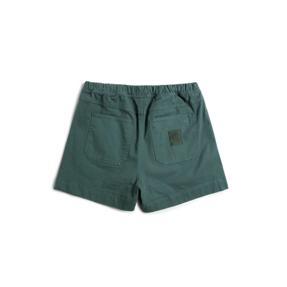 Back View of Topo Designs Dirt Shorts - Women's in "Evergreen"