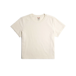 Front flat lay image on white background of Topo Designs Dirt Tee - Women's in "Bone White"