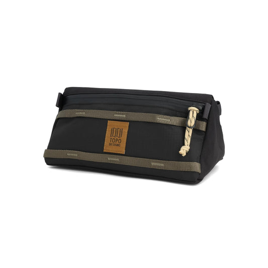 Front View of Topo Designs Bike Bag in "Black / Neutral"