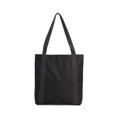 Back View of Topo Designs Mountain Essential Tote in "Black / Neutral"