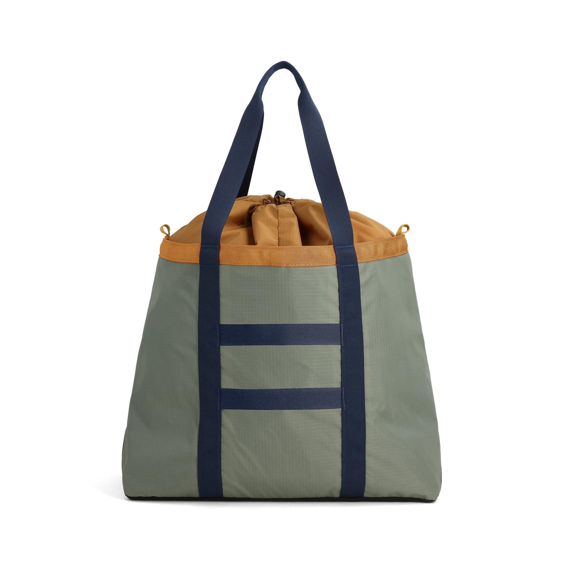 Back View of Topo Designs Mountain Utility Tote in "Bone White / Beetle"