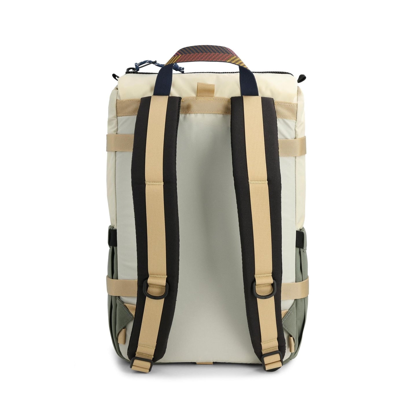 Back View of Topo Designs Rover Pack Classic in "Bone White / Beetle"