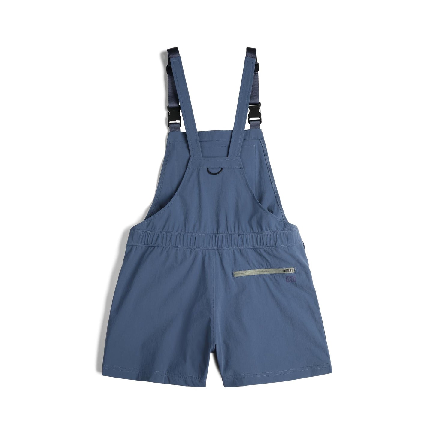 Back View of Topo Designs Roads Romper - Women's in "Stone Blue"